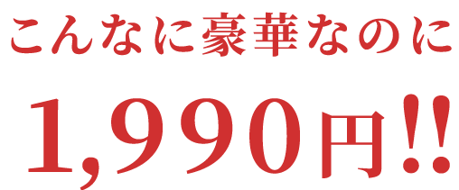 こんなに豪華なのに 1,990円！!